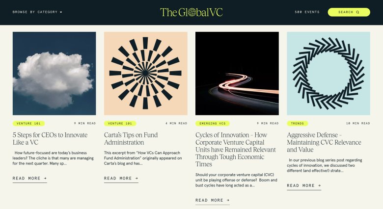 500 Startups website layout.