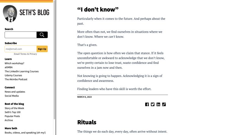 Seth's Blog