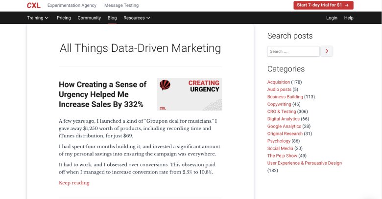 ConversionXL website