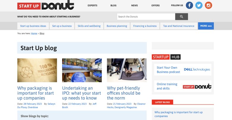 Startup Donut website