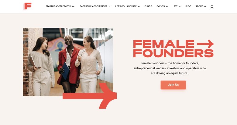 Female Founders website